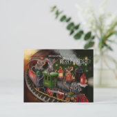 Cartes Pour Fêtes Annuelles Train de vacances de la Souris joyeuse (Debout devant)