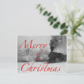 Cartes Pour Fêtes Annuelles Train En Neige Joyeux Noël (Debout devant)