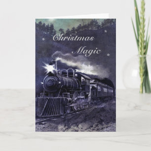 Cartes Pour Fêtes Annuelles Train magique "Magie de Noël"