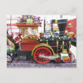 Cartes Pour Fêtes Annuelles Train père Noël (Devant)