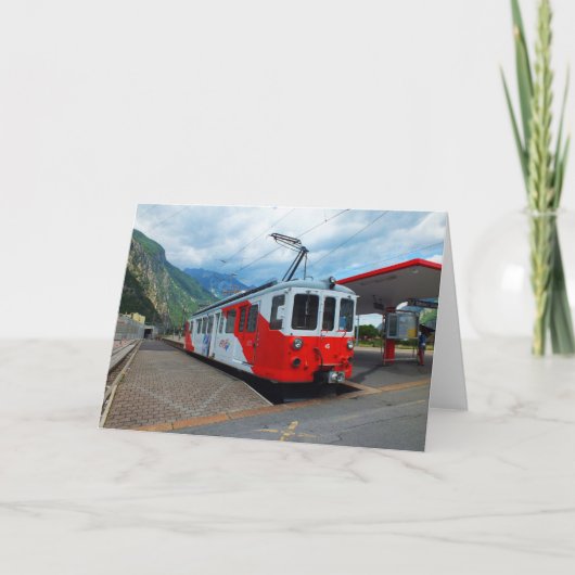 Cartes Pour Fêtes Annuelles Train pour Chamonix (Devant)