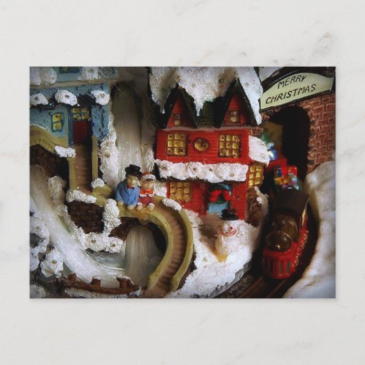 Cartes Pour Fêtes Annuelles Train Set de Christmas (Devant)