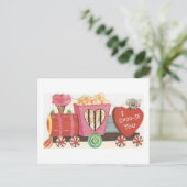 Cartes Pour Fêtes Annuelles Train vintage Sweets Valentine (Debout devant)