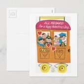 Cartes Pour Fêtes Annuelles Train vintage Valentine Valentine (Devant / Derrière)
