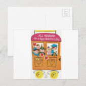 Cartes Pour Fêtes Annuelles Train vintage Valentine Valentine (Devant / Derrière)