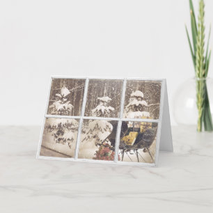 Cartes Pour Fêtes Annuelles Traîneau de Noël dans la fenêtre