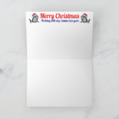 Cartes Pour Fêtes Annuelles Traîneau propulsé par des requins (Intérieur)