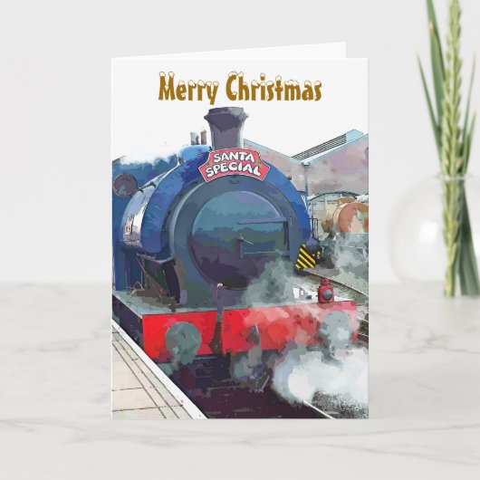 CARTES POUR FÊTES ANNUELLES TRAINS À VAPEUR (Devant)