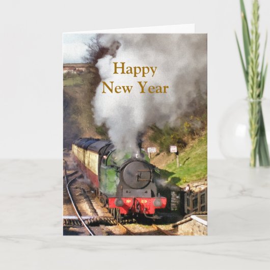 CARTES POUR FÊTES ANNUELLES TRAINS À VAPEUR (Devant)