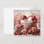 Cartes Pour Fêtes Annuelles Traitements de la Saint-Valentin (Devant / Derrière)