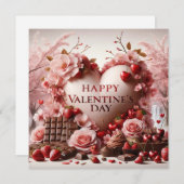 Cartes Pour Fêtes Annuelles Traitements Heureuses Saintes-Valentin (Devant / Derrière)