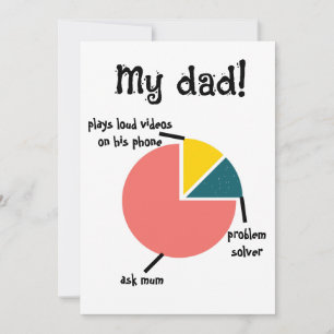Cartes Pour Fêtes Annuelles Traits drôles de mon papa, surprises personnalisée