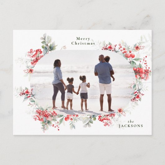 Cartes Pour Fêtes Annuelles trames classiques photo noël (Devant)