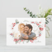 Cartes Pour Fêtes Annuelles trames classiques photo noël (Debout devant)