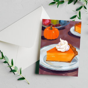 Cartes Pour Fêtes Annuelles Tranche de tarte à la citrouille Joyeux Thanksgi