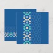 Cartes Pour Fêtes Annuelles Tranquillité bleu turquoise (Devant / Derrière)