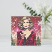 Cartes Pour Fêtes Annuelles Transgender Woman Festive Christmas Poem (Debout devant)