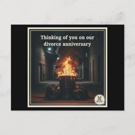 Cartes Pour Fêtes Annuelles Trashy divorce anniversaire (Devant)