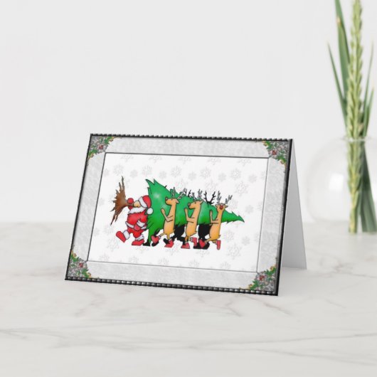 Cartes Pour Fêtes Annuelles Travail d'équipe (Devant)