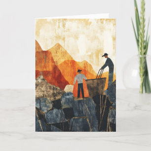 Cartes Pour Fêtes Annuelles Travailleurs couleur Abstraits