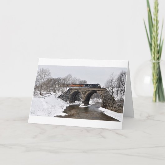 Cartes Pour Fêtes Annuelles Traversée hivernale (Devant)