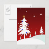 Cartes Pour Fêtes Annuelles Trees de White Christmas (Devant / Derrière)