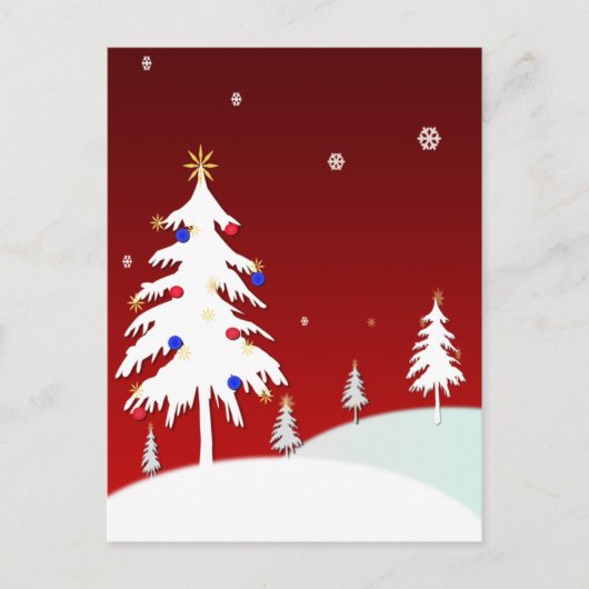 Cartes Pour Fêtes Annuelles Trees de White Christmas (Devant)