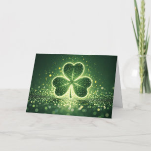 Cartes Pour Fêtes Annuelles Trèfle Chanceux Lumineux