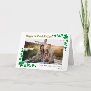 Cartes Pour Fêtes Annuelles Trèfle chanceux minimaliste photo de la Saint-Patr