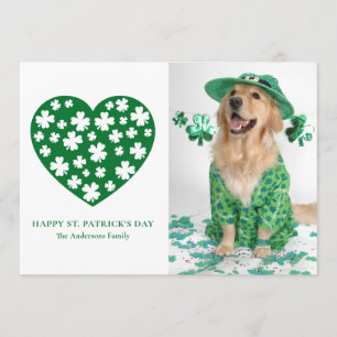 Cartes Pour Fêtes Annuelles Trèfle Cœur Photo Saint-Patrick 
