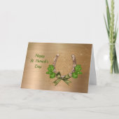 Cartes Pour Fêtes Annuelles Trèfle de fer à cheval Saint-Patrick (Devant)