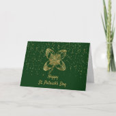 Cartes Pour Fêtes Annuelles Trèfle doré Confetti Saint-Patrick (Devant)