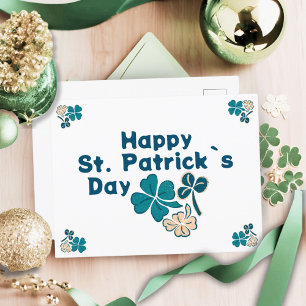 Cartes Pour Fêtes Annuelles Trèfle irlandais Saint-Patrick jour heureux
