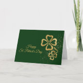 Cartes Pour Fêtes Annuelles Trèfle Or Saint-Patrick (Devant)