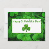 Cartes Pour Fêtes Annuelles Trèfle Saint-Patrick (Devant)