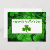 Cartes Pour Fêtes Annuelles Trèfle St Patrick's Day (Devant / Derrière)