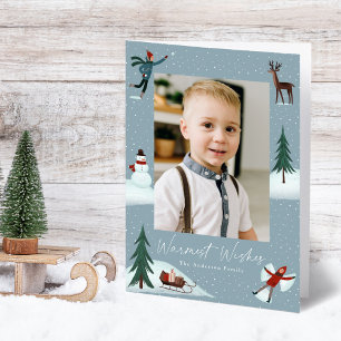 Cartes Pour Fêtes Annuelles Tremblement de neige en chute photo 2