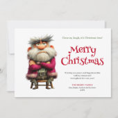 Cartes Pour Fêtes Annuelles Trending funny grumpy Santa editable greeting card (Devant)