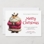 Cartes Pour Fêtes Annuelles Trending grumpy Santa editable festive greeting (Devant)