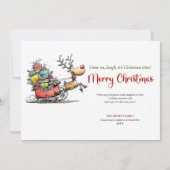 Cartes Pour Fêtes Annuelles Trendy quirky reindeer Christmas greeting card (Devant)