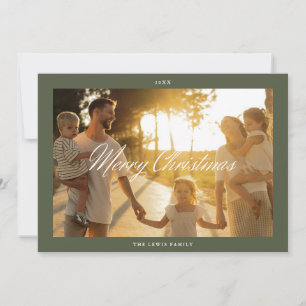 Cartes Pour Fêtes Annuelles Trendy Script Joyeux Noël Simple Une Photo