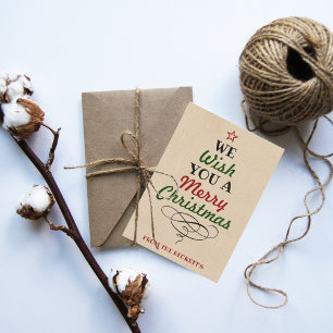 Cartes Pour Fêtes Annuelles Trendy Typografy Christmas Tree Holiday 3 Photo