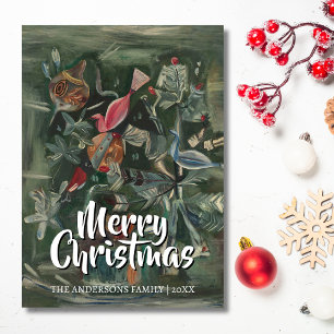 Cartes Pour Fêtes Annuelles Trendy Vintage Joyeux Arbre de Noël Hodgkins