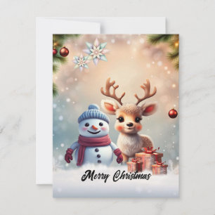 Cartes Pour Fêtes Annuelles Très doux ce petit renne