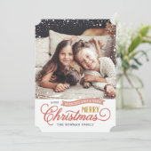 Cartes Pour Fêtes Annuelles Très joli script photo colorée (Debout devant)