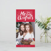 Cartes Pour Fêtes Annuelles Très Joyeuse photo de Noël | Red (Debout devant)