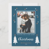 Cartes Pour Fêtes Annuelles Très Joyeux Noël Doodle Trees Photo moderne (Devant)