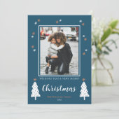 Cartes Pour Fêtes Annuelles Très Joyeux Noël Doodle Trees Photo moderne (Debout devant)
