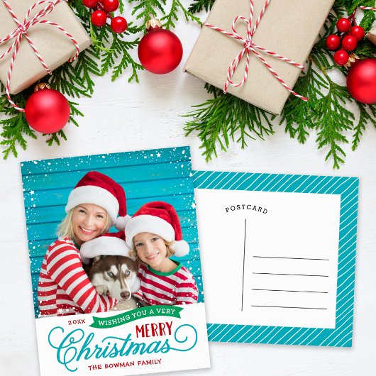 Cartes Pour Fêtes Annuelles Très Joyeux script de Noël photo