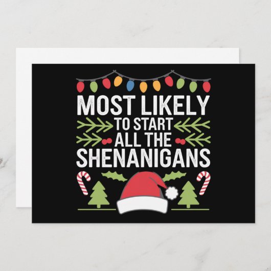 Cartes Pour Fêtes Annuelles Très Probable De Commencer Tous Les Shenanigans Dr (Devant / Derrière)